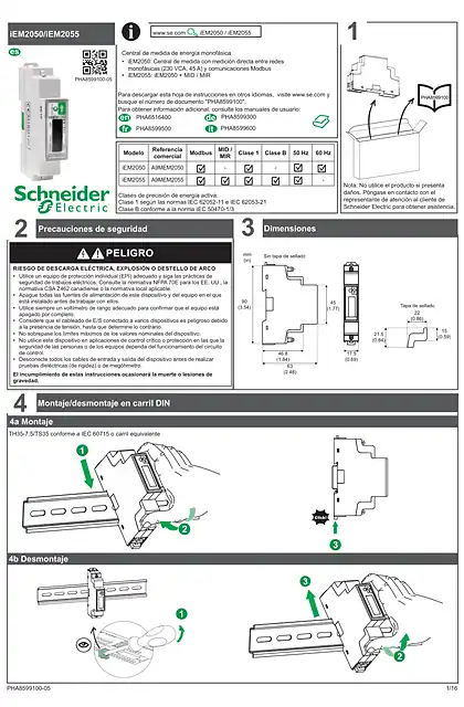 schneider施耐德iEM2050 _ iEM2055 - 说明书